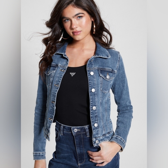 Guess Jackets & Blazers - Guess Sexy Trucker Jeans Jacket Medium Wash ~ Size XS